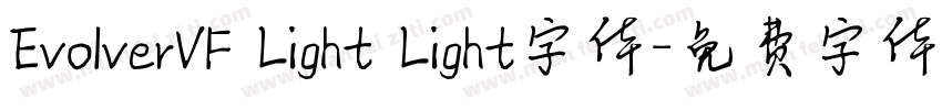 EvolverVF Light Light字体字体转换